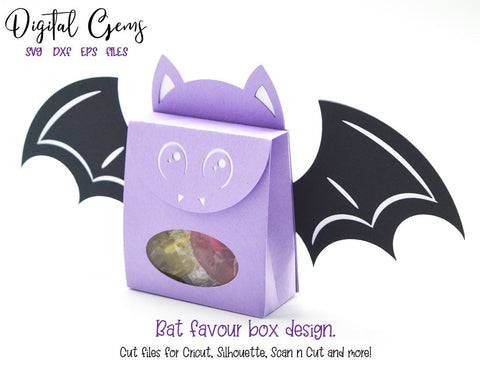 Bat favour box design SVG Digital Gems 