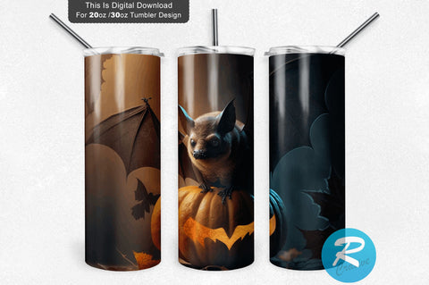 Bat Halloween 20 oz / 30 oz Tumbler PNG Sublimation Regulrcrative 