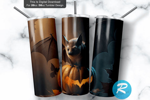 Bat Halloween 20 oz / 30 oz Tumbler PNG Sublimation Regulrcrative 