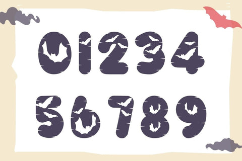 Bat Halloween- Cute Decorative Font Font AnningArts Design 