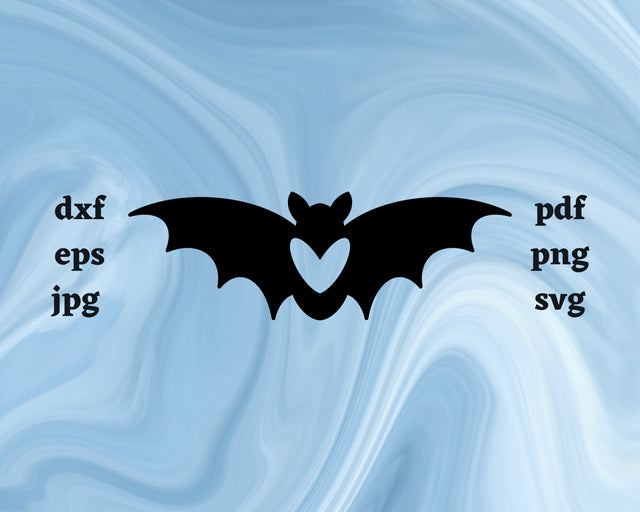 Bat Heart SVG Cut File SVG Northern Light SVG 