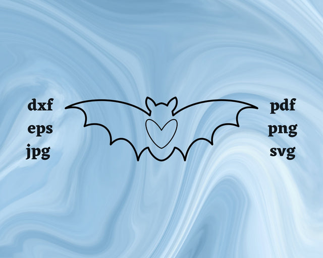 Bat Heart SVG Cut File SVG Northern Light SVG 