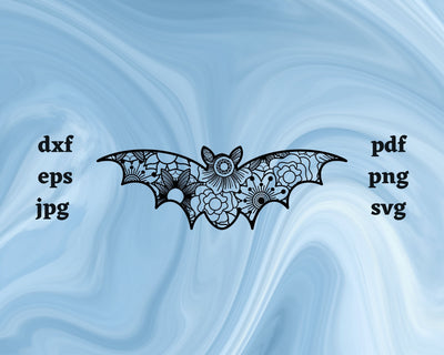 Bat Mandala SVG Cut File SVG Northern Light SVG 