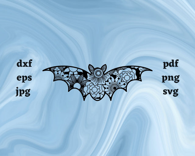 Bat Mandala SVG Cut File SVG Northern Light SVG 