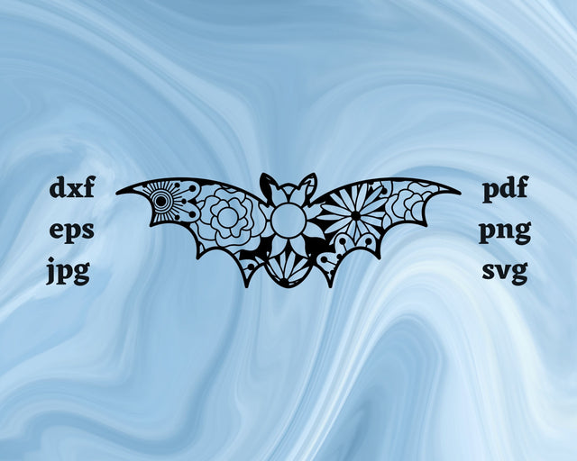 Bat Mandala SVG Cut File SVG Northern Light SVG 