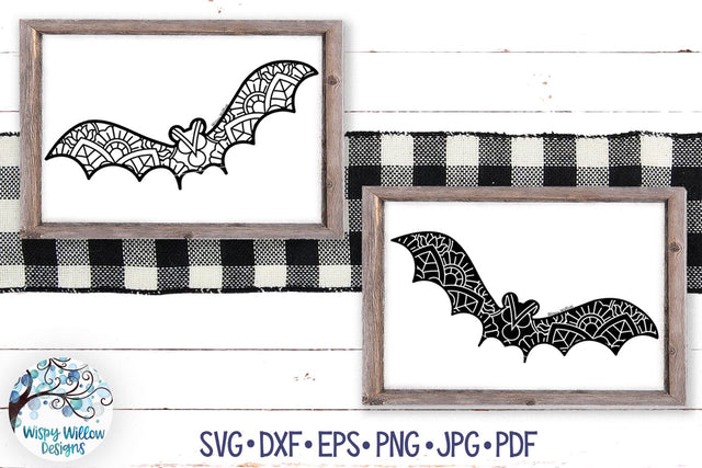 Bat Mandala SVG SVG Wispy Willow Designs 