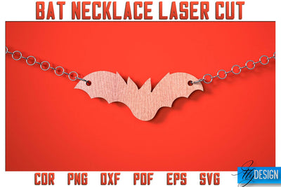 Bat Necklace Laser Cut SVG | Bat Accessories Laser Cut SVG Design | CNC Files SVG Fly Design 