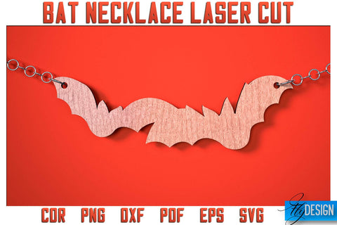 Bat Necklace Laser Cut SVG | Bat Accessories Laser Cut SVG Design | CNC Files SVG Fly Design 