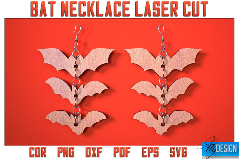 Bat Necklace Laser Cut SVG | Bat Accessories Laser Cut SVG Design | CNC ...