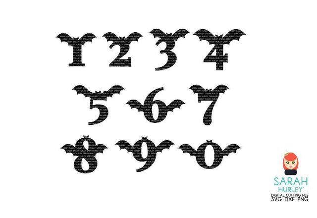 Bat Numbers SVG Sarah Hurley 