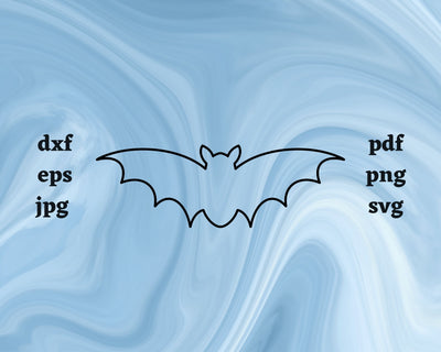 Bat Outline SVG Cut File SVG Northern Light SVG 