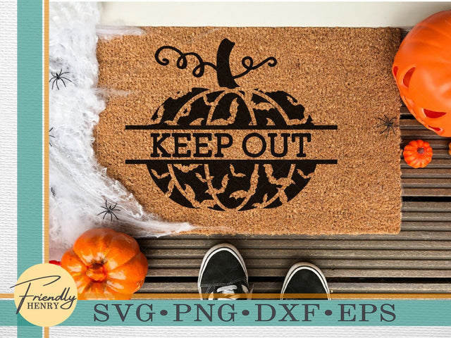 Bat Pattern Pumpkin SVG | Split Pumpkin Cut File SVG Friendly Henry 