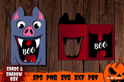 Bat Pop Up Card Template | Pop-up | Cut Files SVG SvgOcean 