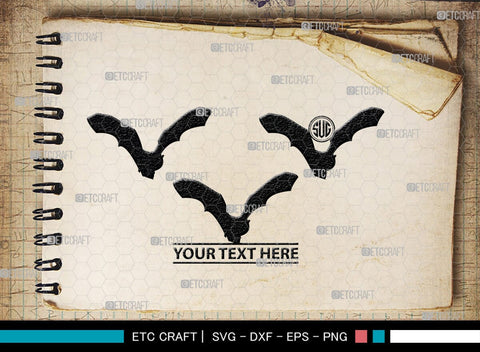 Bat Silhouette, Bat SVG, Flying Bats Svg, Halloween Bat Svg, Spooky Bat Svg, Bat Bundle, SB00225 SVG ETC Craft 