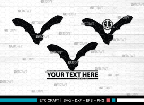 Bat Silhouette, Bat SVG, Flying Bats Svg, Halloween Bat Svg, Spooky Bat Svg, Bat Bundle, SB00225 SVG ETC Craft 