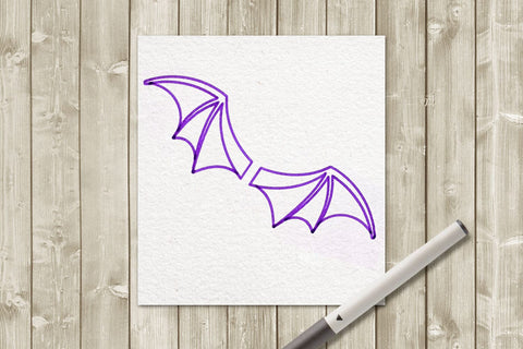 Bat Wing SVG TRIO Including Sketch and Rhinestone Versions SVG Designed by Geeks 