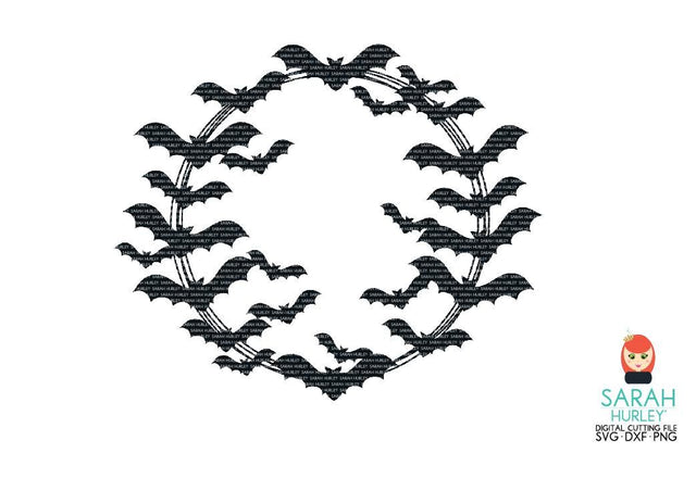 Bat Wreath SVG Sarah Hurley 