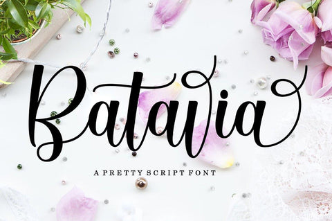 Batavia Script Font AngelStudio 