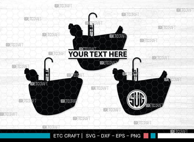 Bath Tub Monogram, Bath Tub Silhouette, Bath Tub Svg, Bathing Svg, Bath Svg, Shower Svg, Tub Svg, Bathroom Svg, SB00062 SVG ETC Craft 