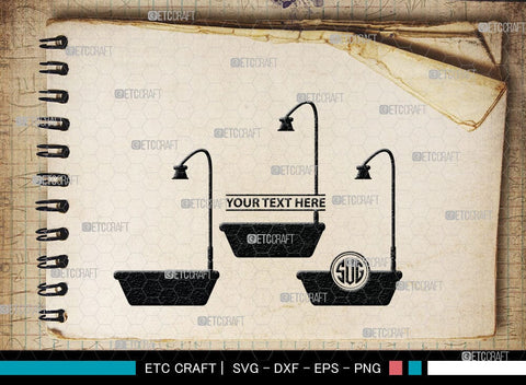 Bath Tub Monogram, Bath Tub Silhouette, Bath Tub Svg, Bathing Svg, Bath Svg, Shower Svg, Tub Svg, Bathroom Svg, SB00062 SVG ETC Craft 