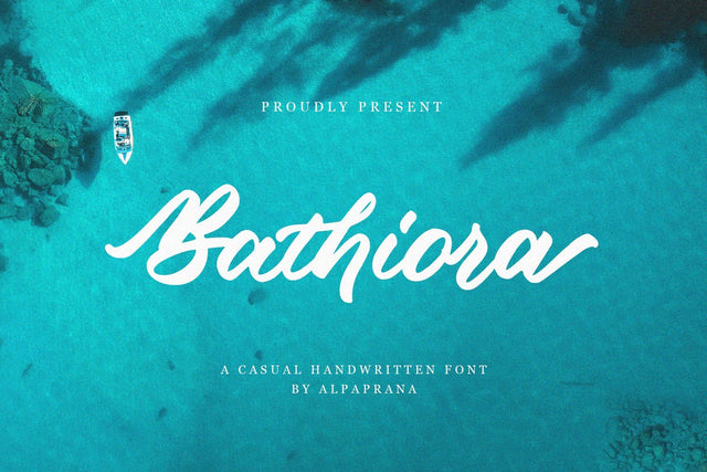 Bathiora - A Casual Handwritten Font Font Alpaprana Studio 