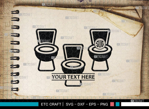 Bathroom Accessories Monogram, Bathroom Accessories Silhouette, Bathroom Accessories SVG, Washroom Accessories Silhouette, Bath Icons Set Svg, SB00063 SVG ETC Craft 