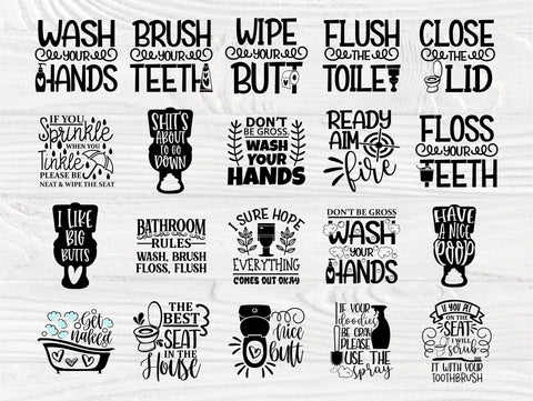 Bathroom Humor SVG Bundle, Funny Bathroom Svg SVG TonisArtStudio 