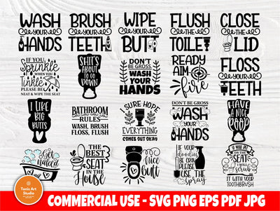 Bathroom Humor SVG Bundle, Funny Bathroom Svg SVG TonisArtStudio 