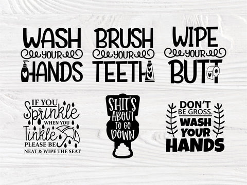 Bathroom Humor SVG Bundle, Funny Bathroom Svg SVG TonisArtStudio 