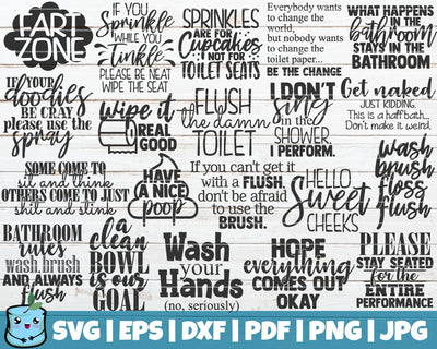 Bathroom Humor SVG Bundle SVG MintyMarshmallows 