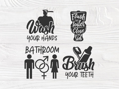 Bathroom Quotes SVG | Bathroom svg bundle | Restroom sign svg | Bathroom printable | Get naked | Wash your hands | Wipe your bottom SVG TonisArtStudio 