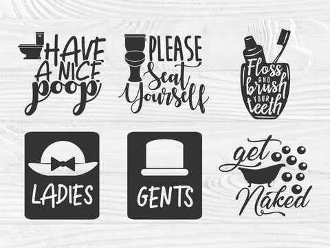 Bathroom Quotes SVG | Bathroom svg bundle | Restroom sign svg | Bathroom printable | Get naked | Wash your hands | Wipe your bottom SVG TonisArtStudio 