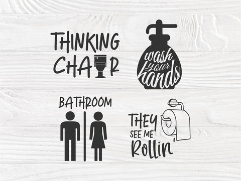 Bathroom Quotes SVG | Bathroom svg bundle | Restroom sign svg | Bathroom printable | Get naked | Wash your hands | Wipe your bottom SVG TonisArtStudio 