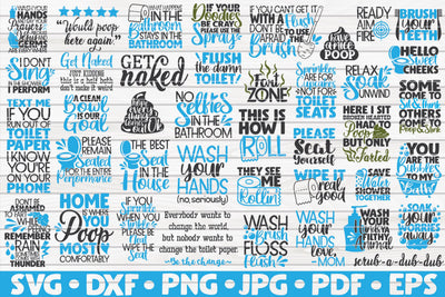Bathroom quotes SVG Bundle | 40 designs SVG HQDigitalArt 