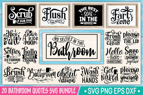 Bathroom Quotes SVG Bundle SVG Ariyan 