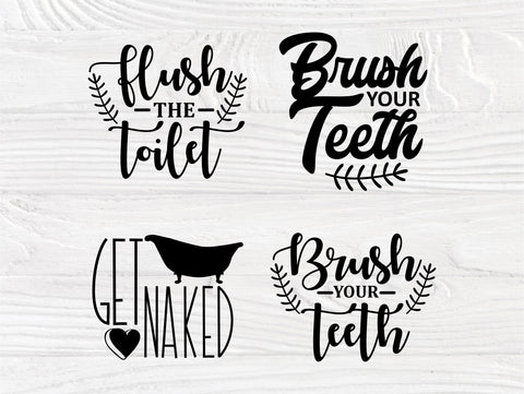 Bathroom Quotes SVG Cut Files, Humor Svg Bundle SVG TonisArtStudio 