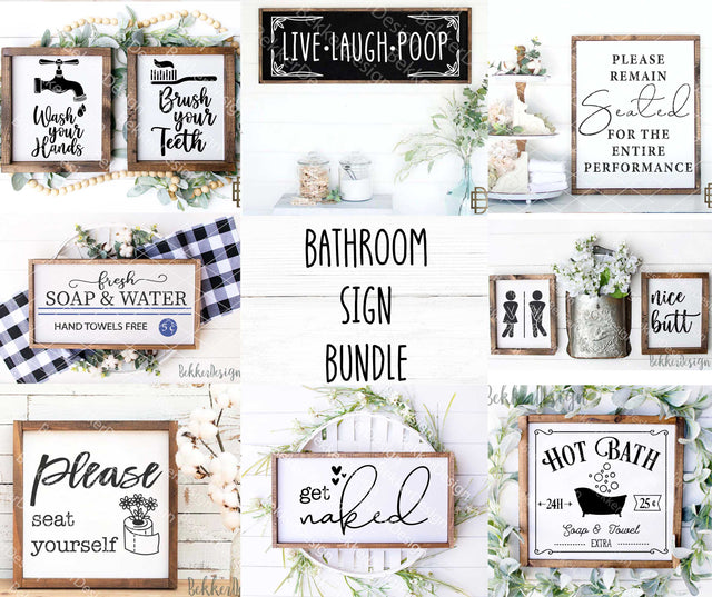 Bathroom Sign Bundle Svg, Funny Bathroom Svg SVG _HelArtShop_ 