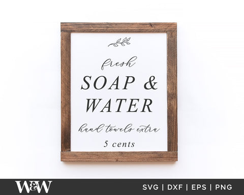 Bathroom Sign SVG Bundle | Farmhouse Bathroom SVG SVG Wood And Walt 
