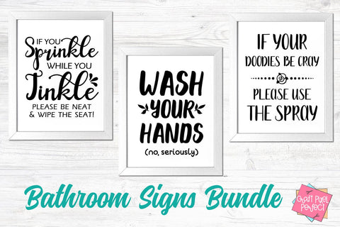 Bathroom Sign Svg Bundle, Funny Bathroom Svg, Restroom Quotes Svg SVG Craft Pixel Perfect 