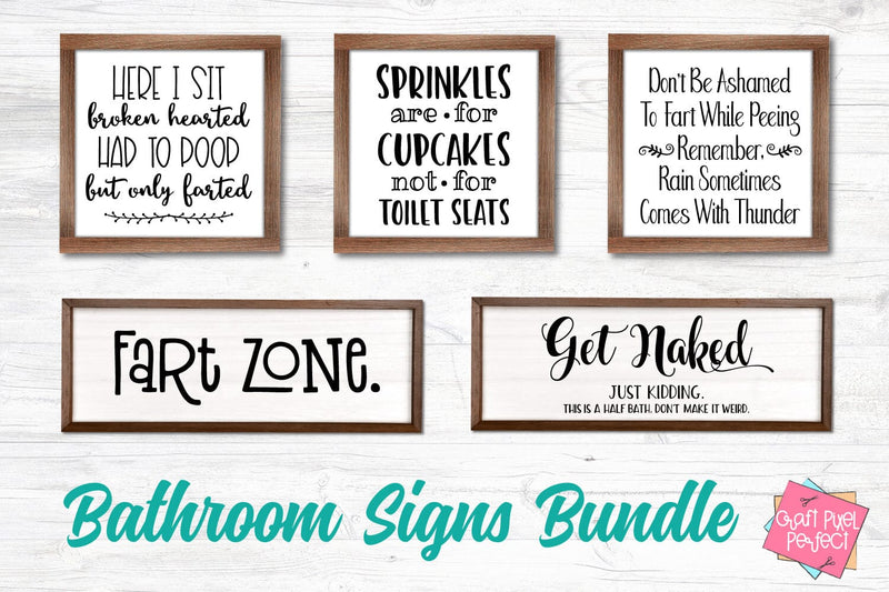 Bathroom Quotes Bundle - So Fontsy