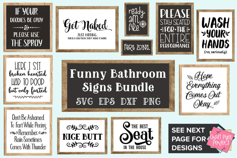 Bathroom Quotes Bundle - So Fontsy