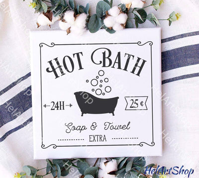 Bathroom Sign Svg, Hot Bath Svg SVG _HelArtShop_ 