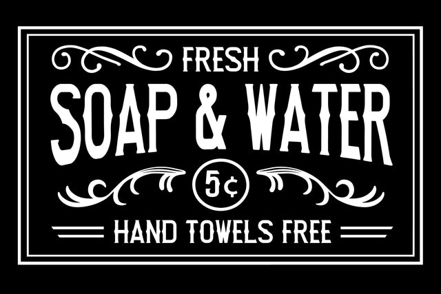 Bathroom Sign Svg, Vintage Sign Svg, Farmhouse Sign Svg SVG Litke Designs 