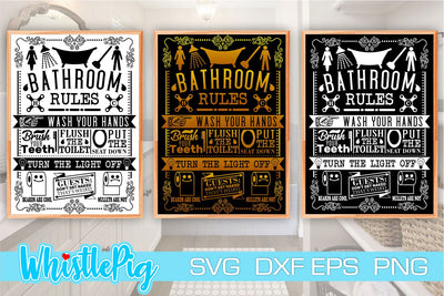 Bathroom SVG Bathroom Sign Svg Bathroom Rules Svg Farmhouse Svg Farmhouse Sign Svg Farmhouse Kitchen Svg Bathroom SVG Bathroom Sign SVG dxf SVG Whistlepig Designs 