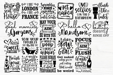 Bathroom SVG | Bathroom signs | Bathroom svg bundle | Funny bathroom svg | Bathroom clipart | Bathroom cut files for cricut and silhouette SVG TonisArtStudio 