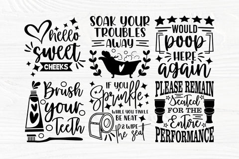 Bathroom SVG | Bathroom signs | Bathroom svg bundle | Funny bathroom svg | Bathroom clipart | Bathroom cut files for cricut and silhouette SVG TonisArtStudio 