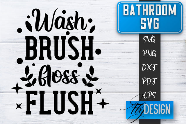 Bathroom SVG | Bathroom Signs | Funny Sayings SVG | Bathroom rules | Cut Files SVG Fly Design 