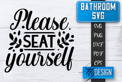 Bathroom SVG | Bathroom Signs | Funny Sayings SVG | Bathroom rules | Cut Files SVG Fly Design 