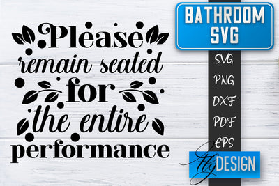 Bathroom SVG | Bathroom Signs | Funny Sayings SVG | Bathroom rules | Cut Files SVG Fly Design 