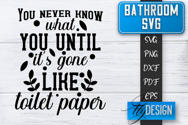 Bathroom SVG | Bathroom Signs | Funny Sayings SVG | Bathroom rules | Cut Files SVG Fly Design 